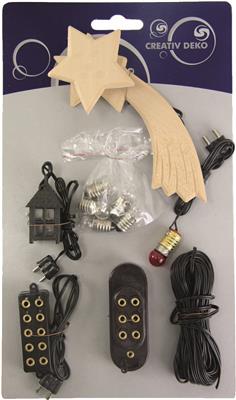 Krippenbeleuchtungs-Set 11-teilig Zubehörkarte 24x14cm