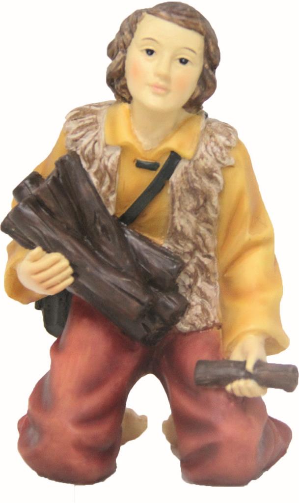Krippenfigur Hirte knieend mit Holz 7cm 1 Stück