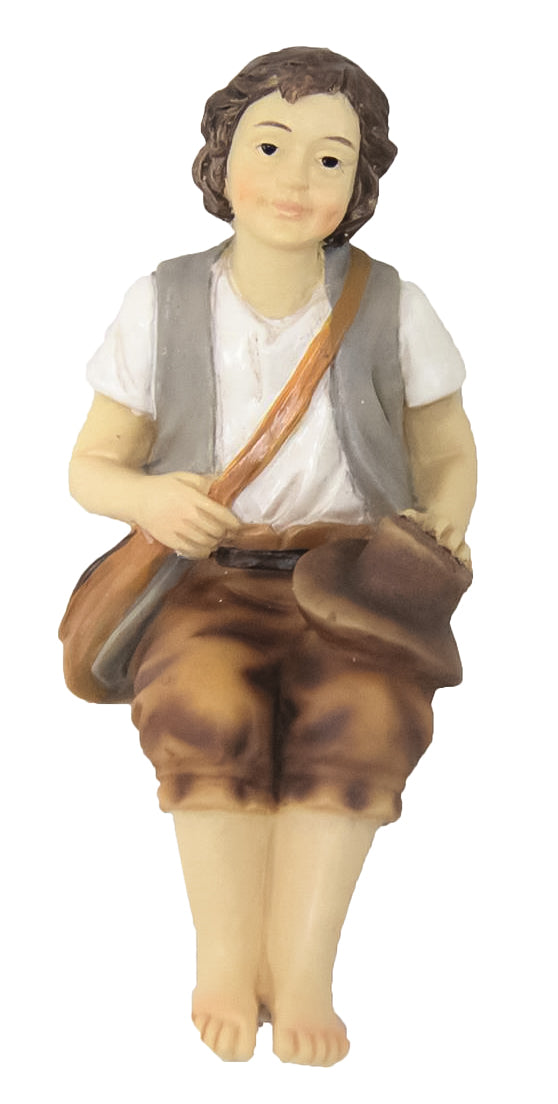 Krippenfigur Wanderer sitzend für 7cm 1 Stück