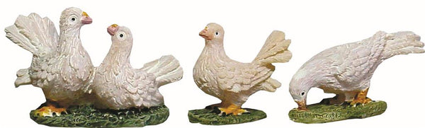 Tauben für 5-7cm Krippenfiguren 3 Stück