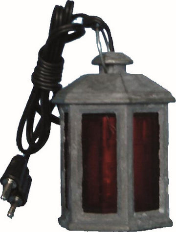 Laterne Metall Krippenbeleuchtung rot verschiedene Größen mit Kabel