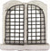 Miniatur Fenster mit Gitter 5,5cm