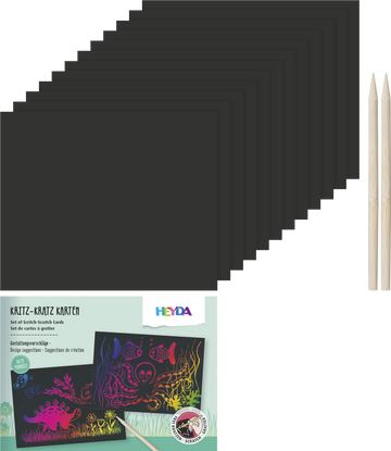 Kritz-Kratz Karten-Set B6 12 Karten