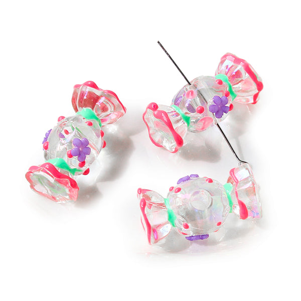 Acrylperle Bonbon transparent 29x14mm 1 Stück