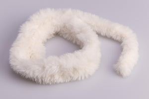 Chenilledraht Plüschstäbchen mit Drahtkern schneeweiß 1m lang Ø 27 mm 1 Stück