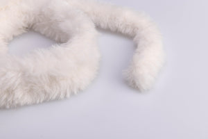 Chenilledraht Plüschstäbchen mit Drahtkern schneeweiß 1m lang Ø 27 mm 1 Stück