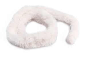 Chenilledraht Plüschstäbchen mit Drahtkern schneeweiß 1m lang Ø 27 mm 1 Stück