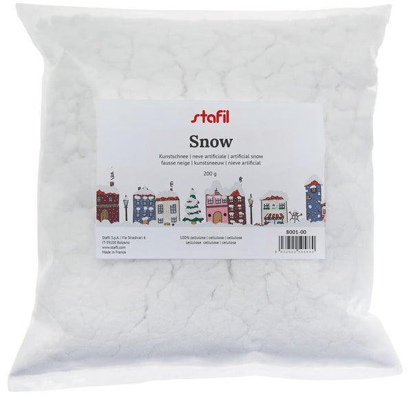 Kunstschnee aus 100% Zellulose weiß 200g / Packung