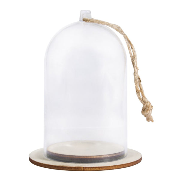 Kunststoffhaube mit Holzsockel zum Aufhängen