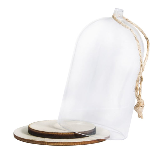 Kunststoffhaube mit Holzsockel zum Aufhängen