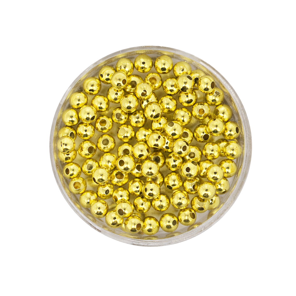 Wachsperlen Metallic rund 4mm 80 Stück/Dose