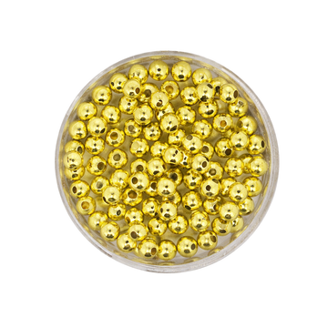 Wachsperlen Metallic rund 4mm 80 Stück/Dose