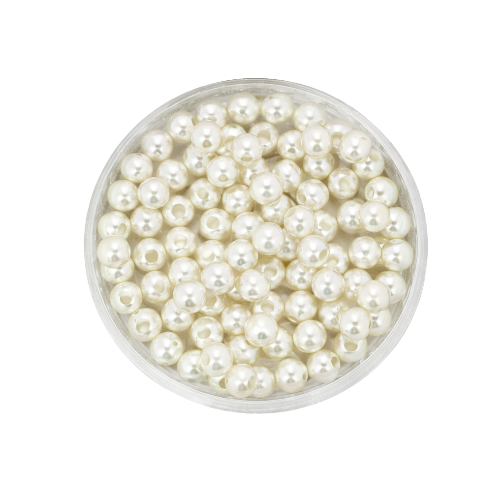 Wachsperlen Metallic rund 4mm 80 Stück/Dose