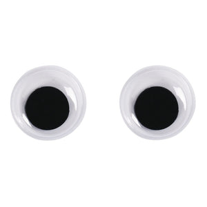 Wackelaugen aus Kunststoff schwarz weiß rund 12 mm 50 Stück