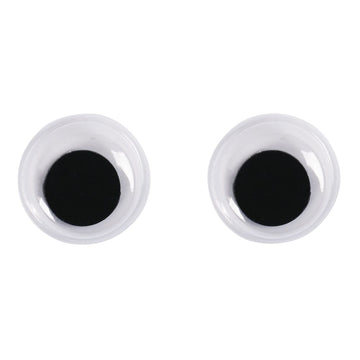 Wackelaugen aus Kunststoff schwarz weiß rund 12 mm 50 Stück