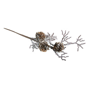 Lärchenzapfenast beschneit, 26cm