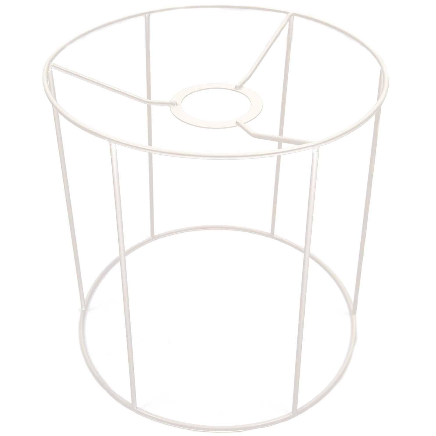 Lampenschirm-Gestell rund aus Metall weiß