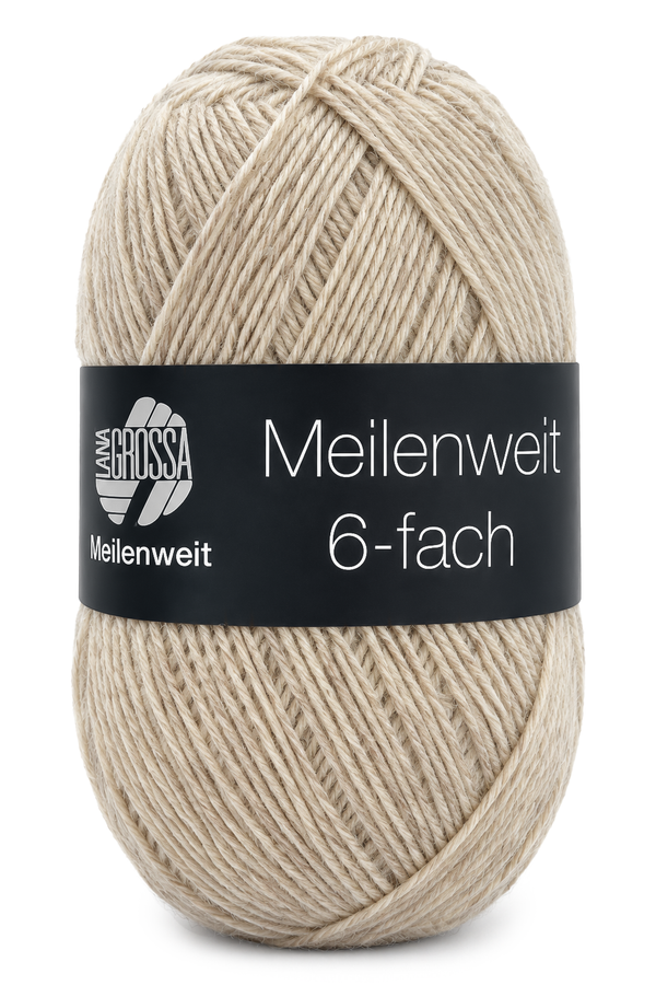 Lana Grossa Meilenweit 150 6-fach Sockenwolle waschmaschinenfest 150g / 390m