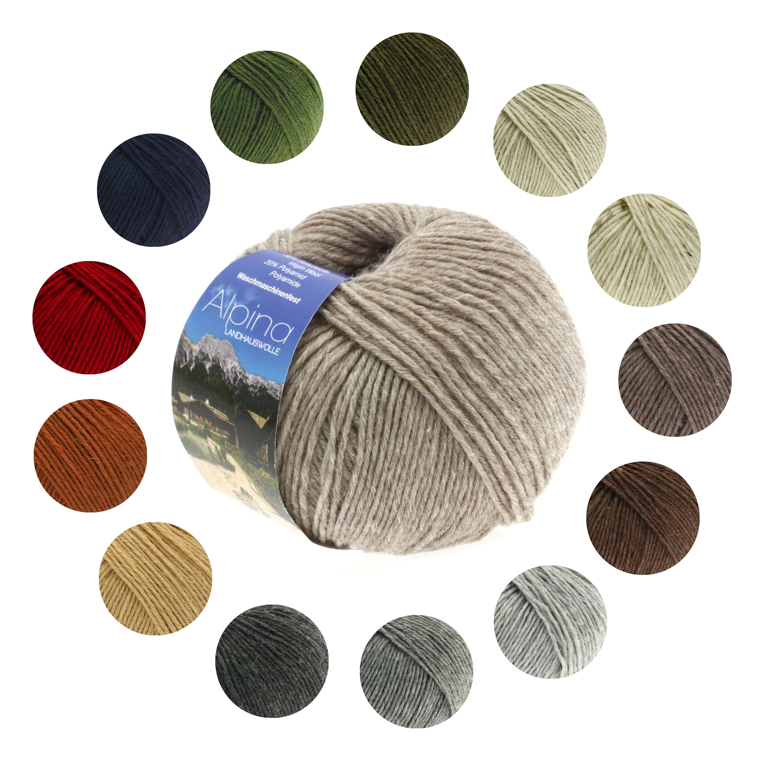 Lana Grossa Alpina Landhauswolle Trachtengarn 100g 210m