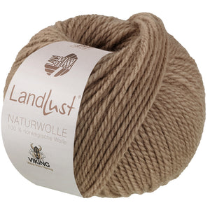 Lana Grossa Landlust Naturwolle Uni 100% norwegische Schurwolle klassisch verzwirnt 50g /85m