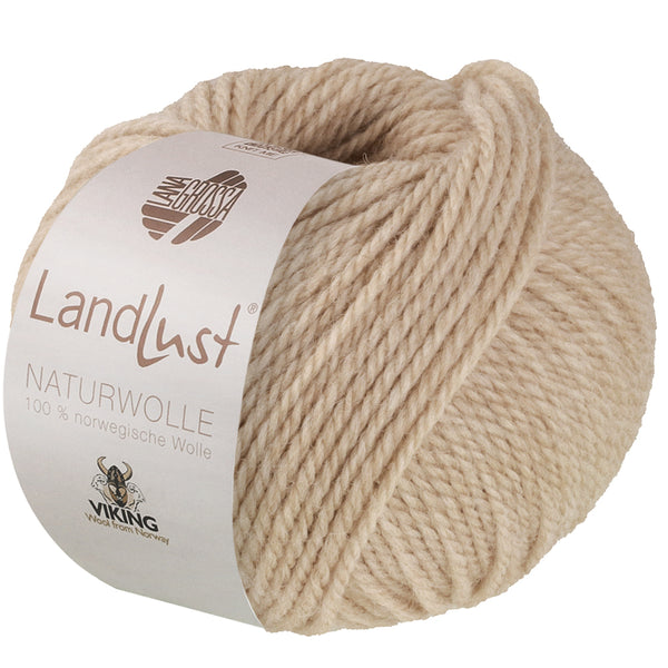 Lana Grossa Landlust Naturwolle Uni 100% norwegische Schurwolle klassisch verzwirnt 50g /85m