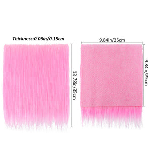 Langhaarplüsch Kunstfell Stoffzuschnitt pink 25×25cm 1 Stück