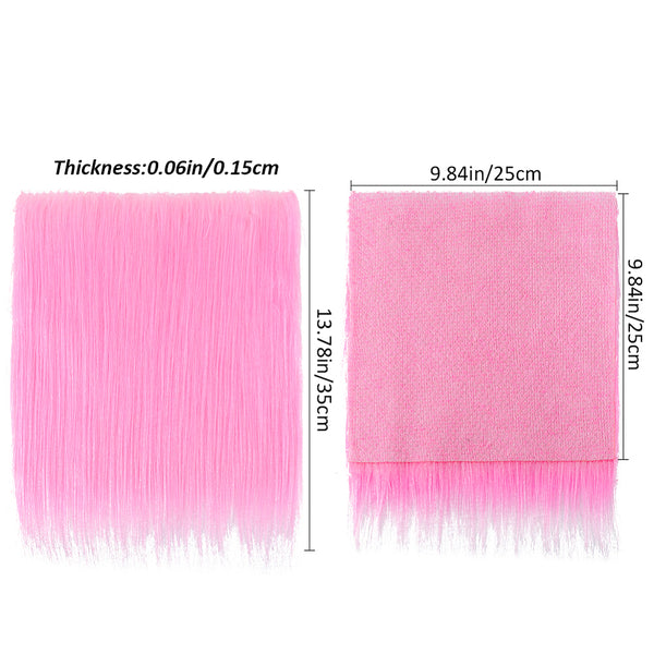 Langhaarplüsch Kunstfell Stoffzuschnitt pink 25×25cm 1 Stück