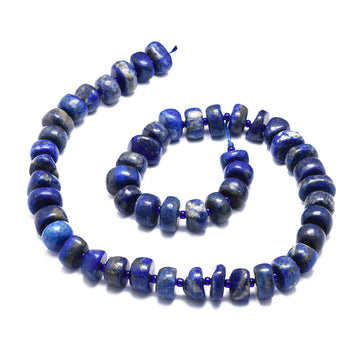 Lapis Lazuli Edelsteinperlen Nuggets 11~13x10~11x4,5~7,5mm 1 Strang 39cm 49 Stück