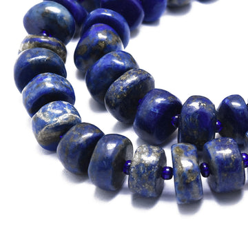 Lapis Lazuli Edelsteinperlen Nuggets 11~13x10~11x4,5~7,5mm 1 Strang 39cm 49 Stück