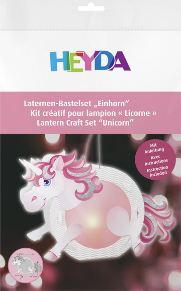 Laternen-Bastel-Set "Einhorn" A4