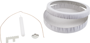 Laternen-Bastel-Set Ø 13 cm weiß