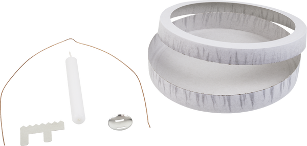 Laternen-Bastel-Set Ø 13 cm weiß
