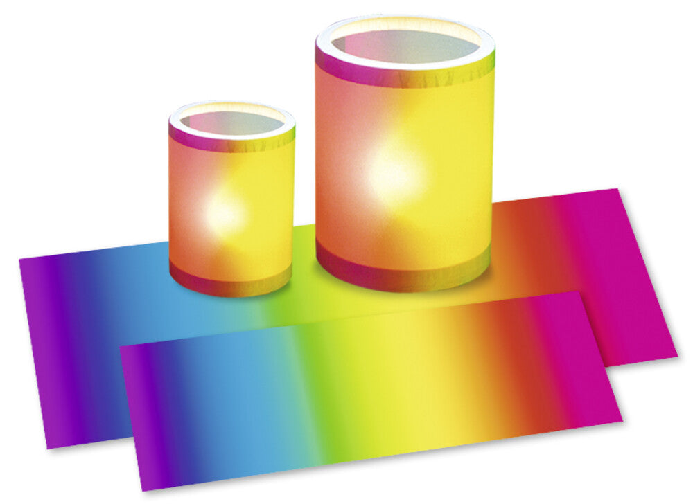 Laternenzuschnitte Regenbogen transparent 115g