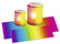 Laternenzuschnitte Regenbogen transparent 115g