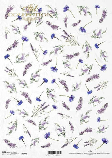 Decoupage-Papier Lavendel A4 - 210x297 mm 1 Stück