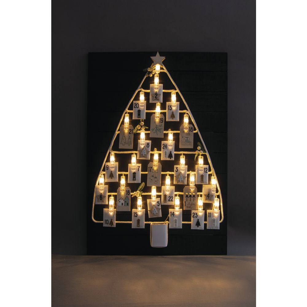 LED-Lichterkette mit Clips, 25 Lichter, 390 cm, Timer, Batterie