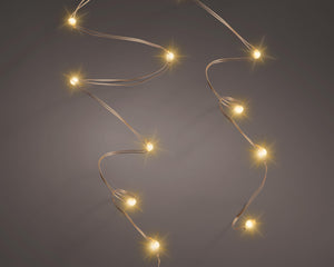 Lichterkette LED Micro Wire Lights 20 LED´s 0,95m batteriebetrieben warm weiß