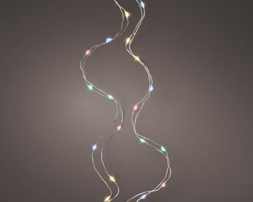 Lichterkette LED Micro Wire Lights 100 LED´s 4,95m batteriebetrieben multicolor
