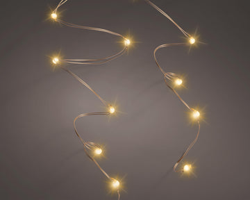 Lichterkette LED Micro Wire Lights 40 LED´s 1,95m batteriebetrieben warm weiß