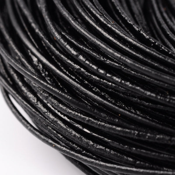 Lederriemen schwarz 2mm 4,5m