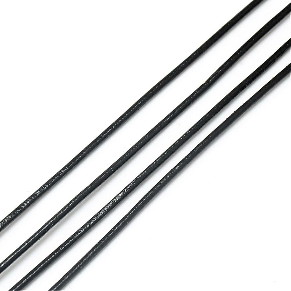 Lederriemen 1 mm schwarz 4 m