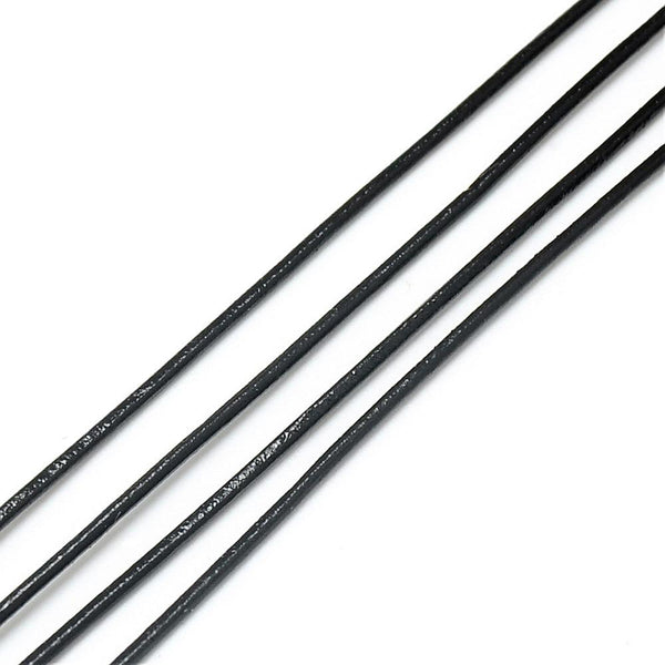 Lederriemen 1mm schwarz 4m