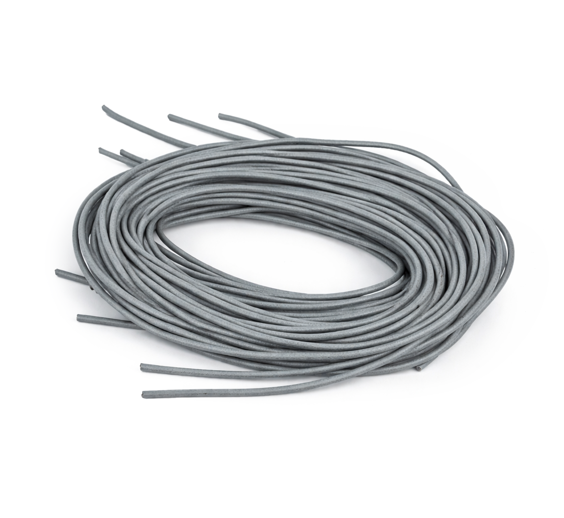 Lederband Riemen grau 1m