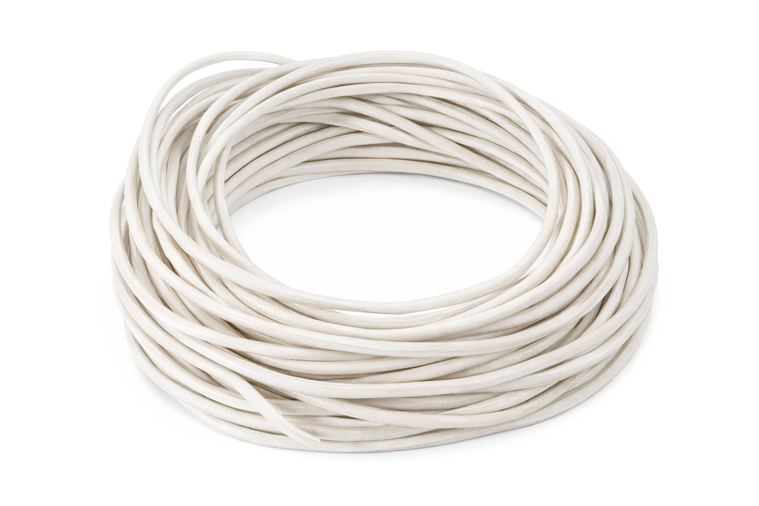 Lederband Riemen weiß 1m