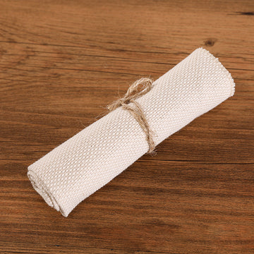 Leinenstoff für Punch Needle naturweiß 34,5 x 34,5 cm