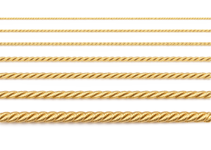 Leonische Kordel gold Metallicfäden 1m
