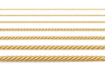 Leonische Kordel gold Metallicfäden 1m