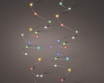 Micro LED Strangbeleuchtung bunt indoor 195cm/40 Lampen