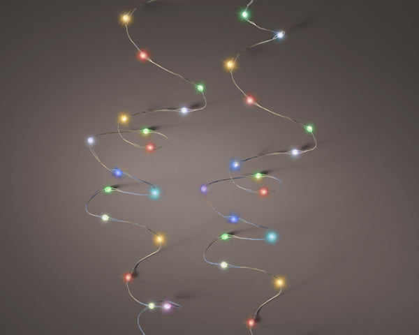 Micro LED Strangbeleuchtung bunt indoor 195cm/40 Lampen