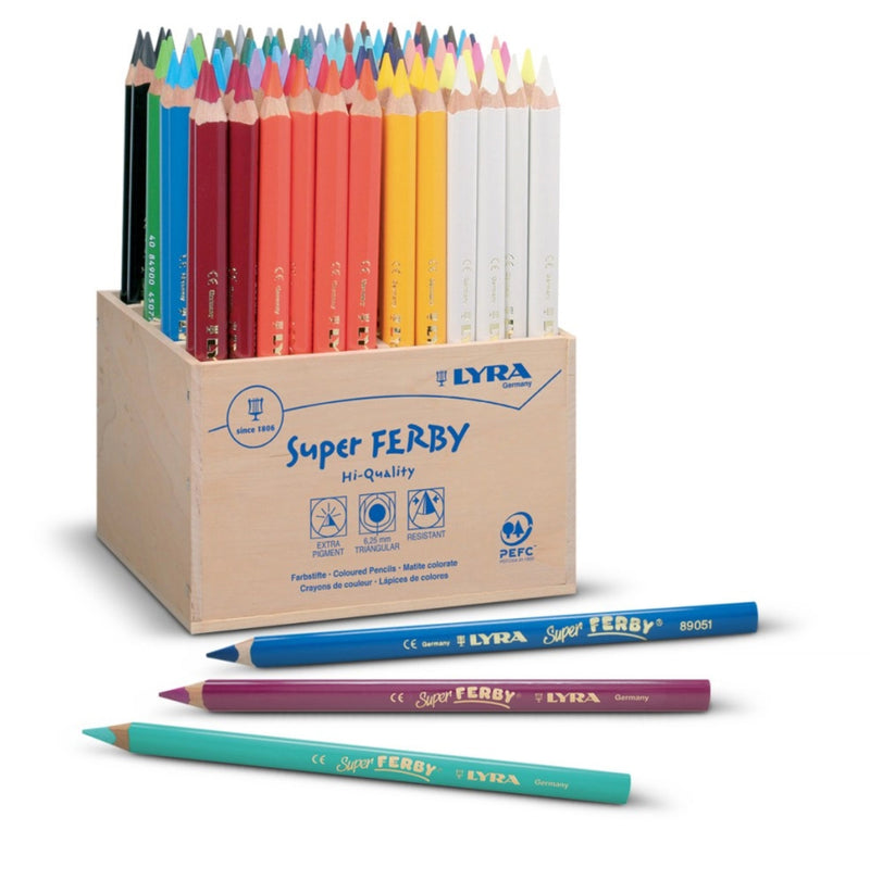 LYRA Super Ferby Buntstifte SET Holzdisplay 96 Stück